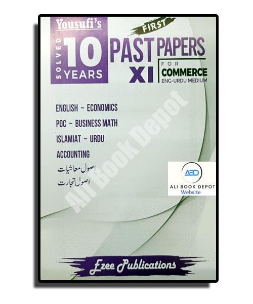 Solved Tenyear – Yousufi’s – Class XI First year commerce